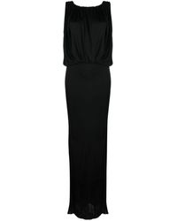 Saint Laurent - Draped T-Shirt Gown For Ss23 - Lyst