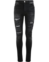 Amiri Ripped Slim-fit Jeans - Black