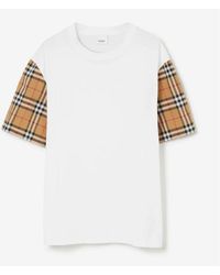 Burberry - Vintage Check-Sleeve T-Shirt - Lyst