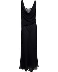 Christopher Esber - Long Relaxed Dress With Draped Neckline - Lyst