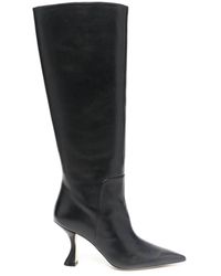 Stuart Weitzman - 95mm Pointed Leather Boots - Lyst