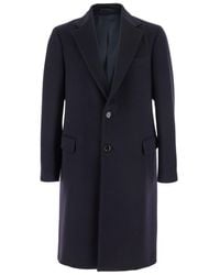 Lardini - Single-Breasted Coat With Classic Lapels - Lyst