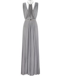 Elisabetta Franchi - Carpet Lurex Jersey Dress With Belt - Lyst