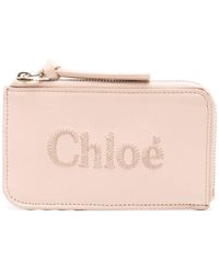 Chloé - Sense Leather Zipped Card Holder - Lyst