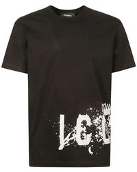 DSquared² - Icon Splash Cotton T-shirt - Lyst