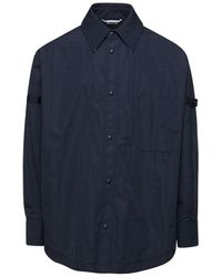 Thom Browne - Oversized Snap Front Shirt Jacket - Lyst