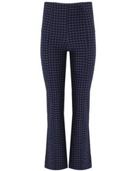 Ganni - Check Flare Trousers - Lyst