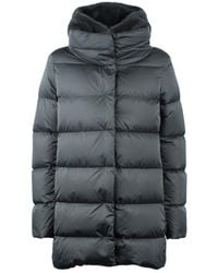 Herno - Long Down Jacket With Faux Fur Hood - Lyst