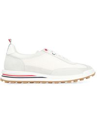 Thom Browne - Leather And Fabric Low-top Sneakers - Lyst