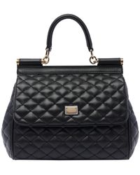 Dolce & Gabbana - Sicily Media Leather Handbag - Lyst