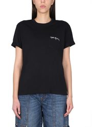 Stella McCartney - T-shirt With Logo Embroidery - Lyst