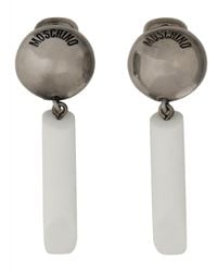 Moschino - Logo Earrings - Lyst