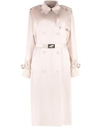 Fendi - Double-breasted Trench Coat - Lyst