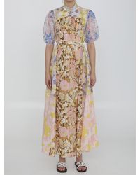 Zimmermann - Pop Puff Sleeve Maxi Dress - Lyst