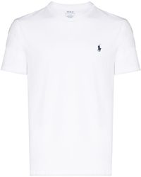 Polo Ralph Lauren - Logo-embroidered Classic-fit Cotton And Linen-blend T-shirt X - Lyst