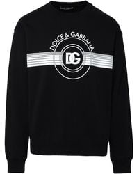 Dolce & Gabbana - Black Cotton Sweatshirt - Lyst