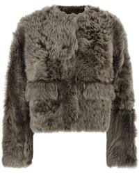 Yves Salomon - Cropped Fur With Flap Side Pockets - Lyst