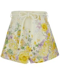 Zimmermann - Bermuda Shorts With Floral Print - Lyst