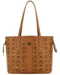 MCM - Printed Canvas Liz Shopping Bag - Lyst