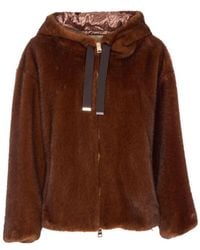 Herno - Soft Faux-fur Hooded Jacket Clothing - Lyst