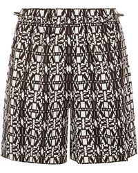 Max Mara - Taiga Printed Poplin Short - Lyst