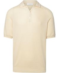 Laneus - Ivory Cotton Polo Shirt - Lyst
