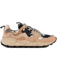 Flower Mountain - Yamano 3 Beige Suede Sneakers And Wool Details - Lyst