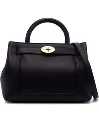 Mulberry - Black Hand Bag With Single Handle And Gold-tone Details In Leather Woman - Lyst