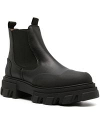 Ganni - Chelsea Low Leather Boots - Lyst
