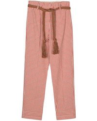 Alysi - Vichy Cropped Trousers - Lyst