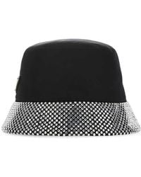 Prada - Re-Nylon Crystal-Embellished Bucket Hat - Lyst