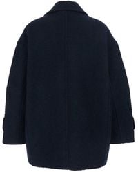 Pinko - 'Canederli' Double-Breasted Coat With Wide Notched Revers - Lyst