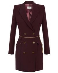 Elisabetta Franchi - Double-Breasted Short Dress - Lyst