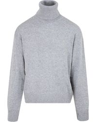 Off-White c/o Virgil Abloh Basic Knit Turtleneck Sweater - Grey