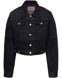 ANDERSSON BELL - 'Mahina' Denim Patchwork Jacket With Heart-Shaped Detail - Lyst