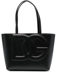 Dolce & Gabbana - Tote Handbag With Raised Logo Design - Lyst