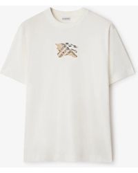 Burberry - Equestrian Knight Design Cotton T-shirt - Lyst