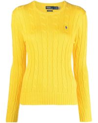 Polo Ralph Lauren - Citron Cotton Sweater With Signature Pony Motif - Lyst