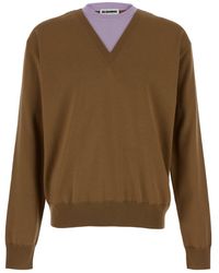 Jil Sander - And Lillac Double-Neck Sweater - Lyst