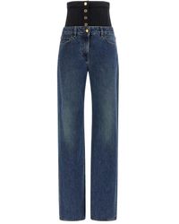 Elisabetta Franchi - Bustier Insert Jeans - Lyst