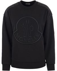 Moncler - Sweatshirt With Embroidered Logo - Lyst