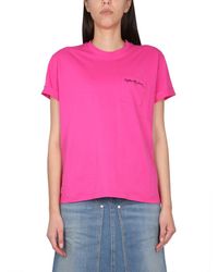 Stella McCartney - T-shirt With Logo Embroidery - Lyst