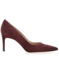 Stuart Weitzman - Bordeaux Pumps With Pointed Toe And High Stiletto Heel - Lyst