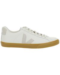 Veja - 'Esplar' Low Top Sneakers With Contrasting Heel With Logo Lettering And Logo Patch On The Side - Lyst