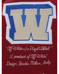 Off-White c/o Virgil Abloh - On The Go Wool-blend Varsity Jacket - Lyst