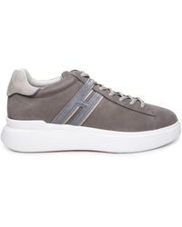 Hogan - 'h580' Dove-gray Suede Sneakers - Lyst