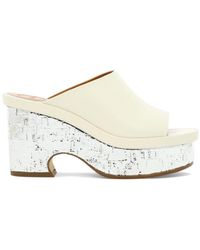 Chloé Oli Platform Mule in White | Lyst