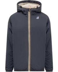 K-Way - Jacket With Hood And Teddy Interior - Lyst