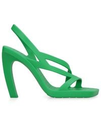 Bottega Veneta - Green 'jimbo' Heeled Sandals - Lyst