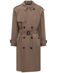 Burberry - Long Double-Breasted Trench Coat - Lyst